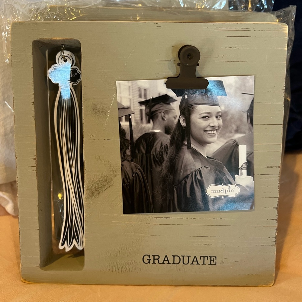 Mud Pie Gray Graduate Tassel Block Frame